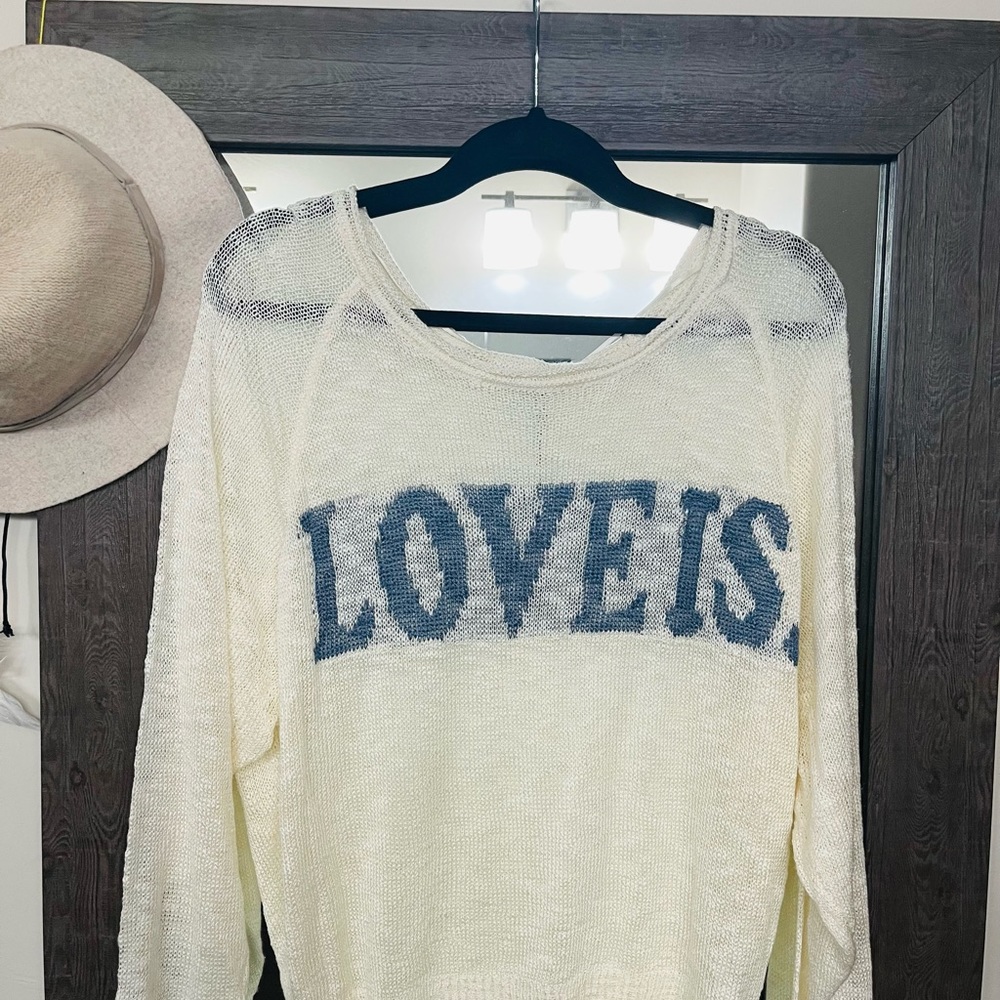 Sheer lightweight sweater fits S or M oversized